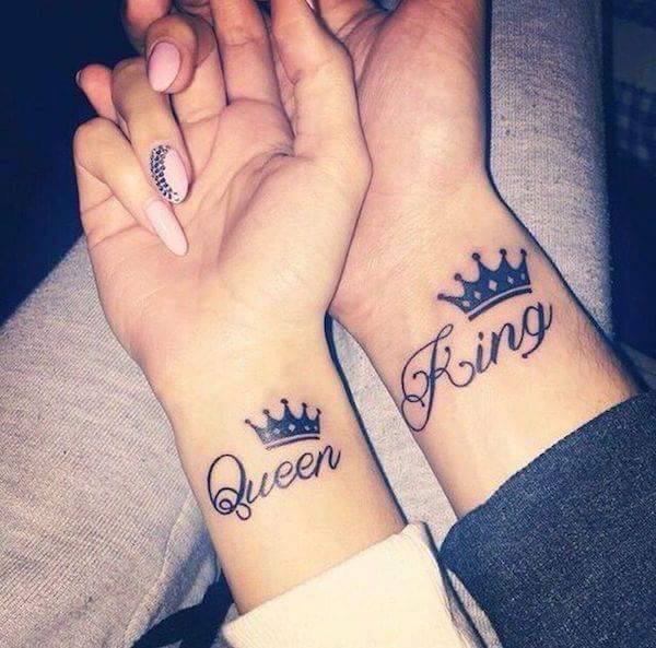Crown King And Queen Tattoo