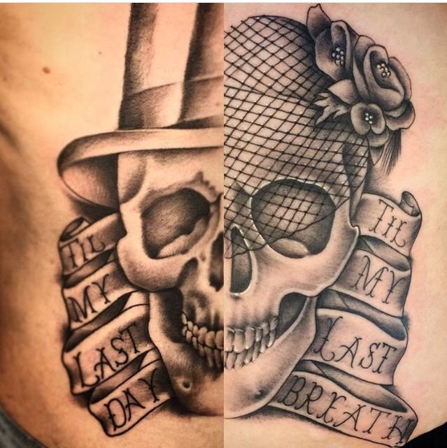 Skulls Couple Tattoo
