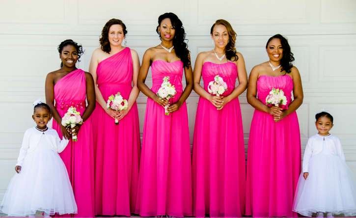 bridesmaid in pink dresses ideas