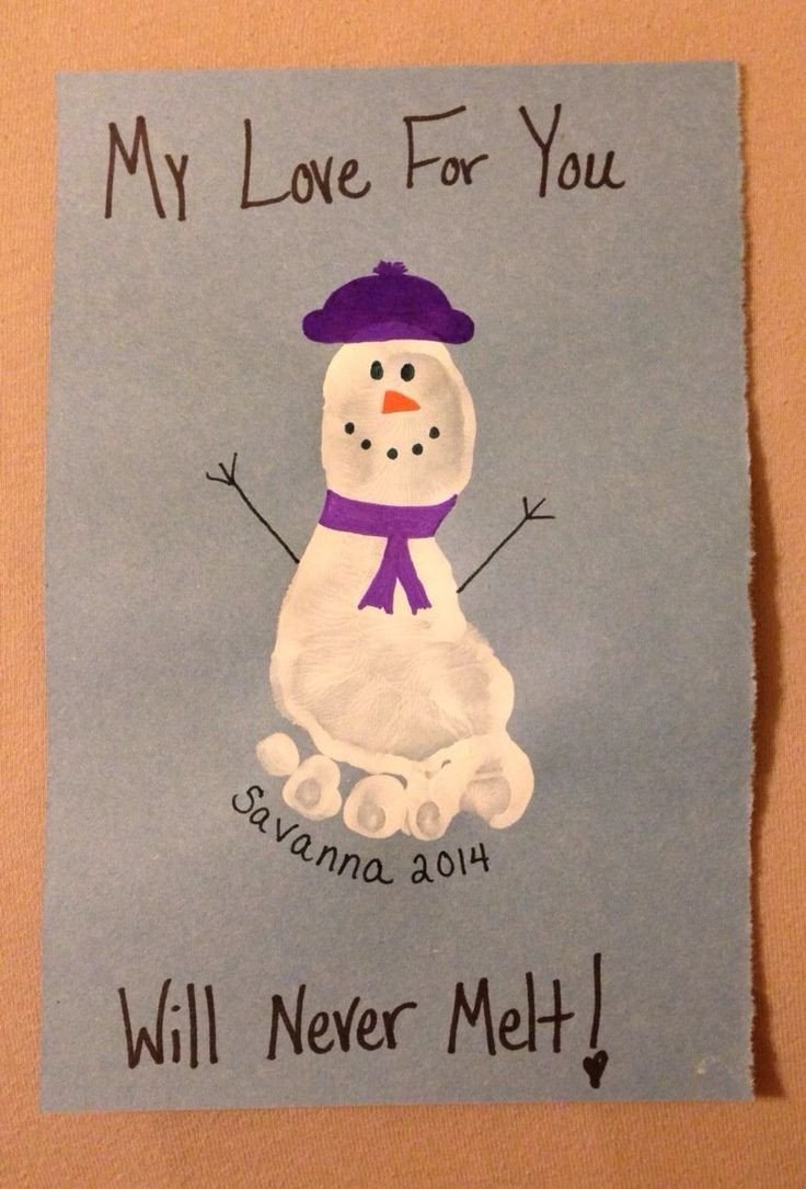 snowman birthday card New 1000 images about Kid Crafts Hand and Foot on Pinterest