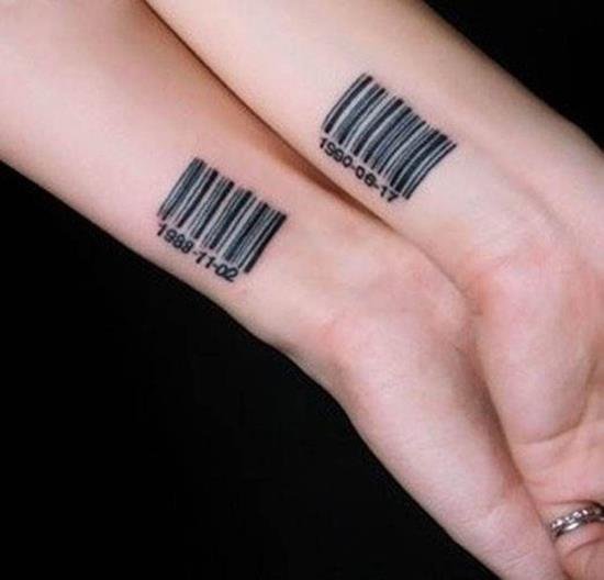 Barcode Matching Tattoo