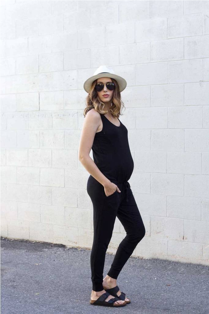 Black Jumpsuit Maternity Outfit