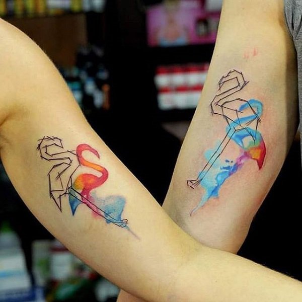 Flamingo Couple Tattoos