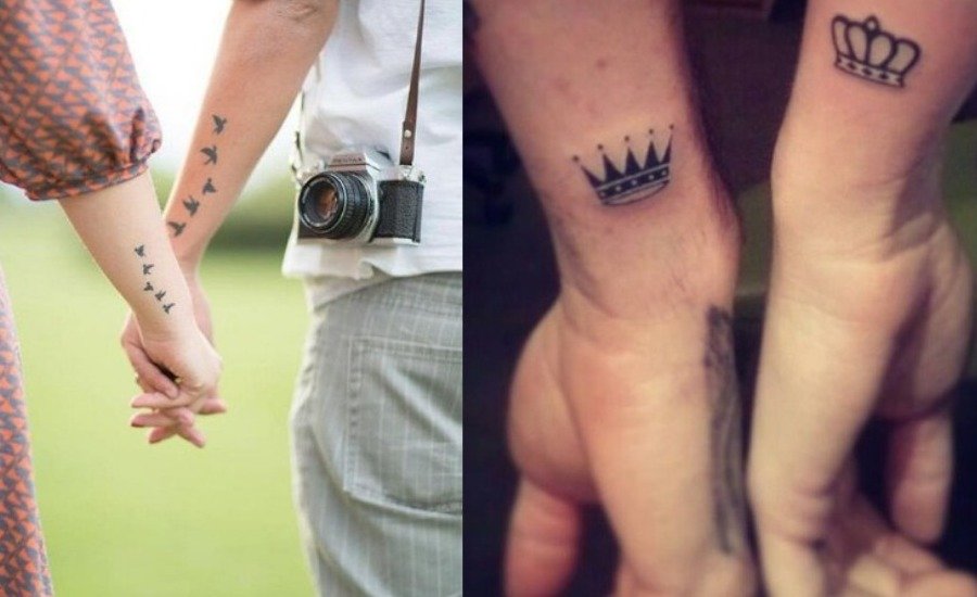 18 Stunning Small Tattoos for Couples truly in love  Tiny Tattoo inc