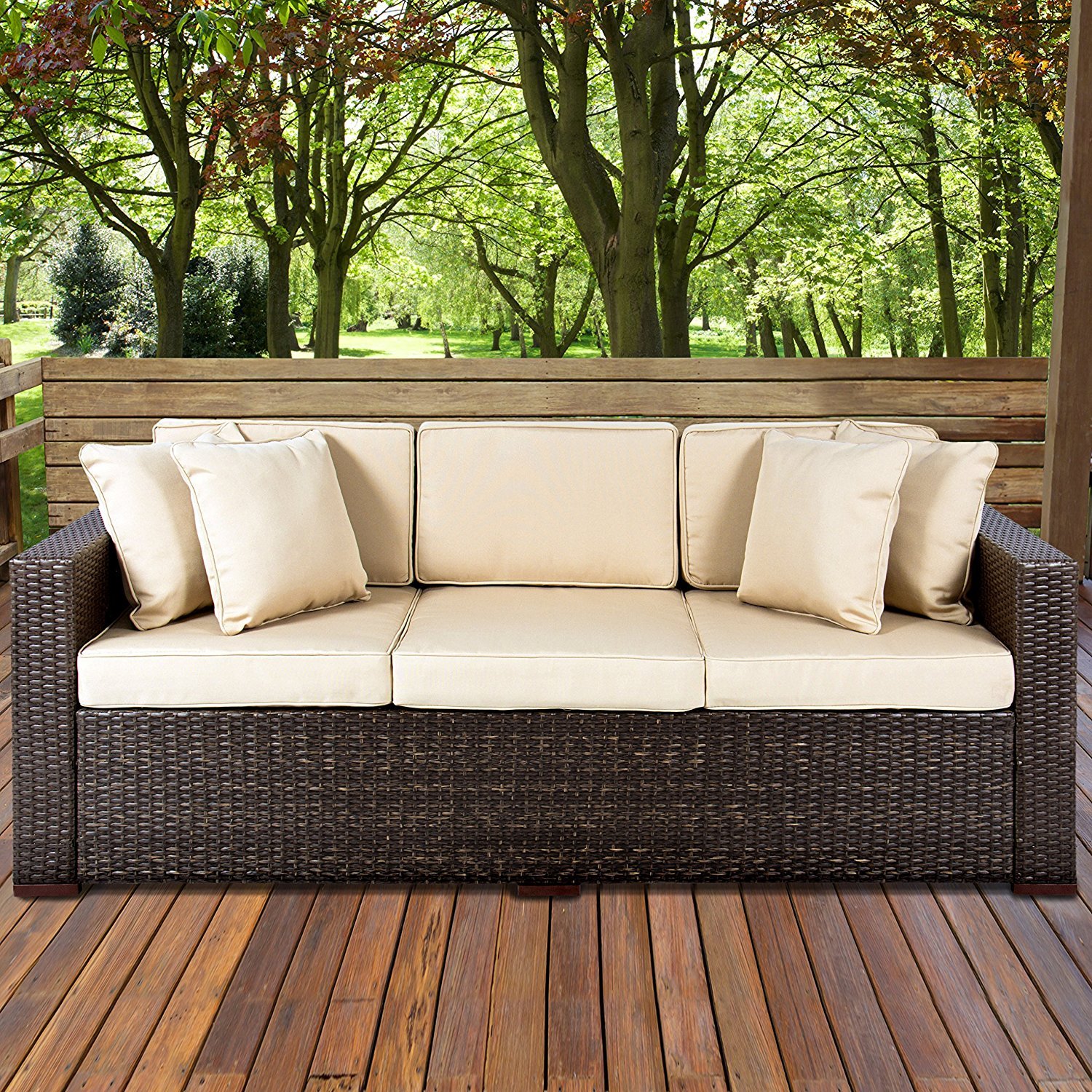 Outdoor Wicker Sofa Couch Patio Furniture