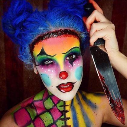 25 Funky Clown Makeup Ideas For Halloween